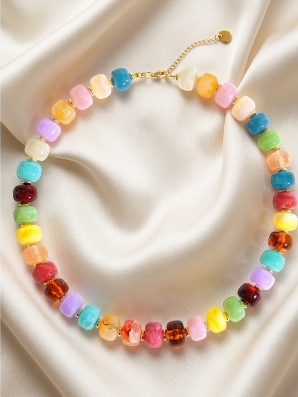 Colorful Beaded Choker Necklace NEW